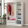 Hanah Home Armario Kale White Black